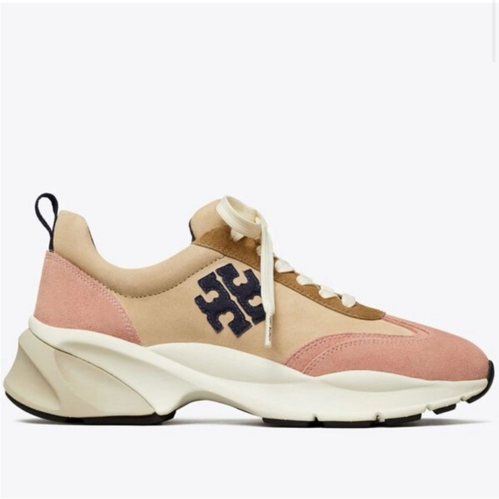 Tory Burch Women's Pink and Tan Sneakers